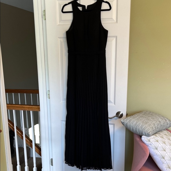 Azazie Black Pleated Maxi Dress - Picture 1 of 3